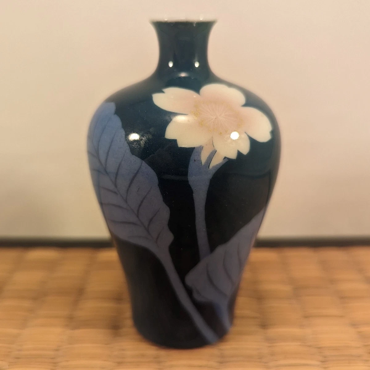 陶瓷蓝色古董日本原创古董花瓶| eBay