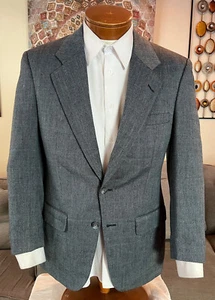 Burberry Mens Blue Plaid 2 Btn Silk Blazer Jacket Sz 40 R Excellent! - Picture 1 of 8