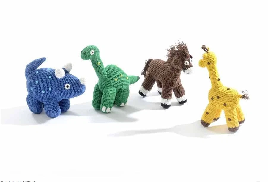 SMALLSTUFF Häkeltier Giraffe Nashorn Dino oder Pferd crochet Tiere gehäkelt neu
