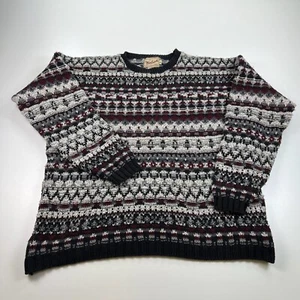 Vintage Woolrich Knit Sweater Mens Extra Large XL Geometric Pullover Cotton - Picture 1 of 7