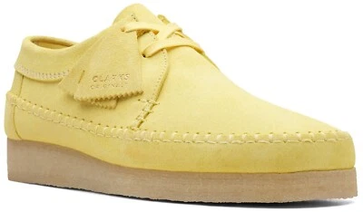 Clarks Originales Para Hombres Tejedor Oxfords Zapatos con Cordones Amarillo Brillante Gamuza 26169440 Foto 1 de 4