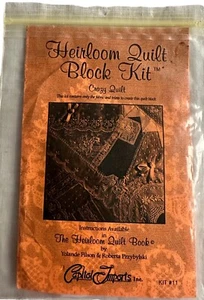 The Heirloom Quilt Block Kit #11 Crazy Quilt Yolanda Folsom & Roberta Przybylski - Picture 1 of 2