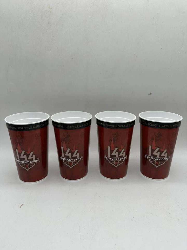 Kentucky Derby 144-й сувенирный коллекционный пластиковый стакан лот из 4 чашек - Изображение 1 из 1