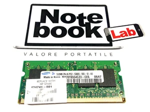 Ram Sodimm So-Dimm samsung 512MB 512M 512 MB M PC2-5300S DDR2-667 434741-001 - Foto 1 di 1