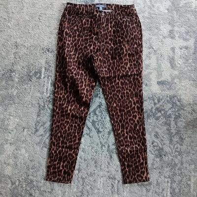 Pantalones al tobillo Lisa Rinna Collection para mujer con estampado animal de 5 bolsillos talla múltiple 6 Foto 1 de 4