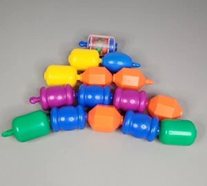 Vintage Fisher Price Druckknopfverschluss Pop Perlen Baby Kleinkind Menge 15 klassisches Spielzeug Mexiko - Bild 1 von 5