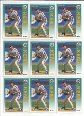 1992 Fleer Update U-104 JEFF KENT RC lot (9) INVEST 377 HR - Image 1 of 2