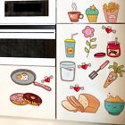 Pvc Food Cartoon Pattern Fridge Kitchen Wall Stickers Home Decorations Practical
