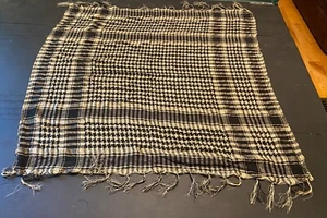 Checkered Brown / Black Square Scarf Head Wrap 35 X 37" Classic Casual - Picture 1 of 5