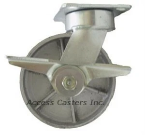 Rueda giratoria sin alfileres 4PKLSSB 4" con freno, rueda de acero, 700 libras de capacidad - Imagen 1 de 1