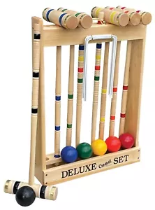 6-Player Croquet Set with 28" Handles - Amish Made in USA - Bild 1 von 1
