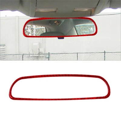 Tampa de espelho retrovisor de fibra de carbono vermelha acabamento para Chrysler 300 2005-2007 - Imagem 1 de 4