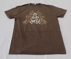 Love In Faith Women's Joy To The World S/S Tee MR2 Heather Brown Large