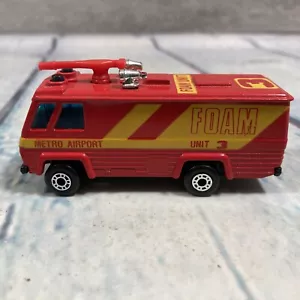 Matchbox Command Vehicle Foam Unit 3 Rescue Metro Airport Diecast Car 1980 Macau - Picture 1 of 6