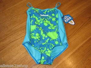 Coppertone Kids Pro Tex uva/upf50+ girls 1 piece swim suit Bathing 4 aqgr NWT*^ - Picture 1 of 2