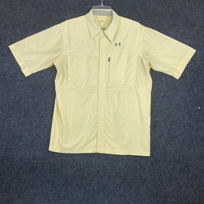 Under Armour Mens Medium Short Sleeve Button Down Vented Shirt - Image 1 of 4