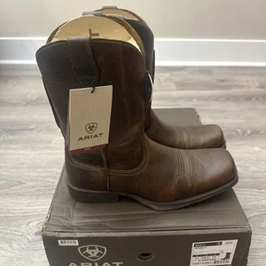 Botas Ariat Rambler Para Hombre Talla 11 Mimbre Marrón Cuero Vaquero Western Nuevas con Etiquetas - Imagen 1 de 8