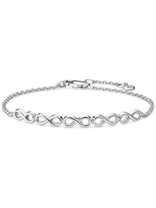 DEVATA Sterling Silver Infinity Chain Bracelet LVK8236CL - Picture 1 of 5