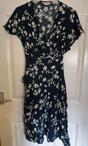 Seraphine Maternity and Nursing Blue Floral Wrap Dress Size 14 - Picture 1 of 4