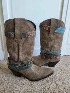 Durango Brown Crush Accessorized Western Boot US 6.5M NEW!  - Picture 1 of 8