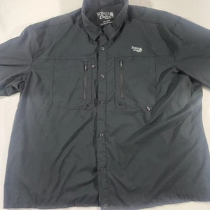 Scheels Shirt Men 3XL Button Up Vented Fishing Short Sleeve Outdoor Black - Picture 1 of 10