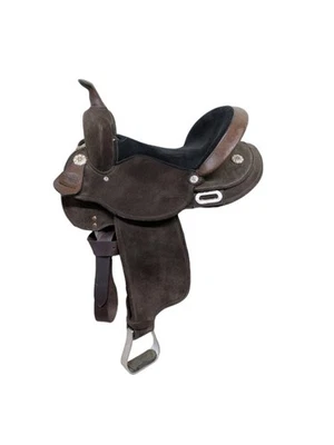 2-1347 15 inch Used Circle Y High Horse Western Galaxy Barrel Saddle Wide Tree - Image 1 of 4