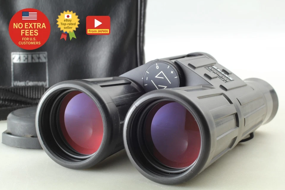 Late Model [ N MINT Case ] Zeiss 10x40 B T* P Binoculars West Germany From JAPAN - Image 1 of 4