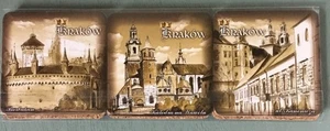 6 New Cork-Backed Coasters Kraków Poland Scenes New - Picture 1 of 10