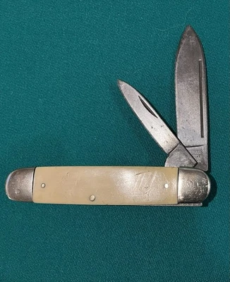 Vintage 1950 Camillus New York EUA #23 Macaco de Charuto Jumbo Alças Brancas - Imagem 1 de 4