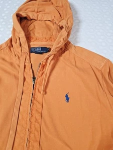 Polo Ralph Lauren Women's Medium Thermal Full Zip Hoodie Orange - Picture 1 of 9