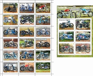 Stamp block+sheet Grewes Motorcycle company Naxcivan 2021 issue - Picture 1 of 1