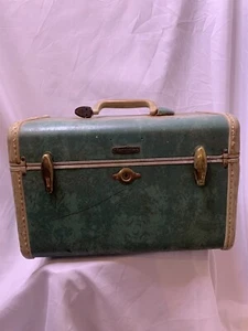 Vtg Samsonite Shwayder Bros. Cosmetic Carry Case Luggage Marbled Green #5112 - Picture 1 of 24