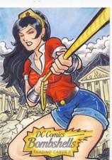 2018 Cryptozoic DC Bombshells Series 2 Sketch Card Moavera Wonder Woman
