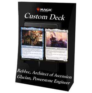 MTG Custom EDH - Glacian & Rebbec ARTIFACTS MATTER Sleeved W/ Deckbox Included! - Picture 1 of 2