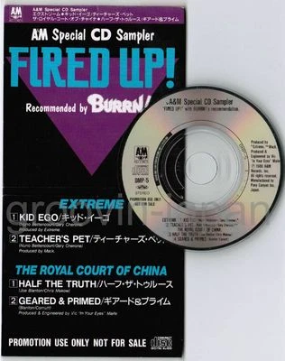 Promo A&M SPECIAL CD SAMPLER Burrn! EXTREME JAPAN 4-tr 3" CD SINGLE DMP-5 Folded - Image 1 of 3
