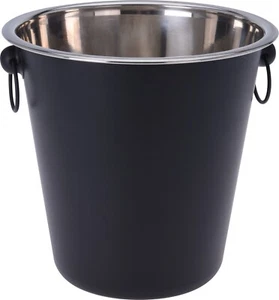 Black Ice Bucket with Handles Large Champagne Wine Beer Party Drinks Cooler - Picture 1 of 1
