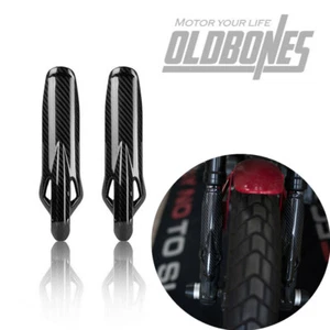 For Ducati Scrambler 800 1000 1100 Carbon Fiber Front Fork Protector Cafe Racer  - Picture 1 of 8