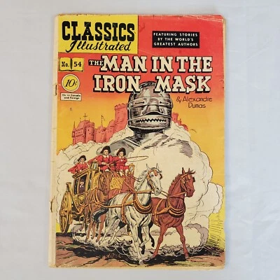 Classics Illustrated Comic Book # 54 HRN O 55 Man in the Iron Mask GD 2.0 Dumas - Image 1 of 4