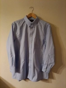 Stafford Shirt Men's XL Long Sleeve Button Down Light Blue Slim Fit 17-17 1/2 - Picture 1 of 12