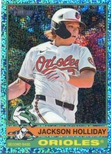 2025 Topps Heritage Chrome Blue sparkle #329 Jackson Holliday, Baltimore Orioles - Picture 1 of 2