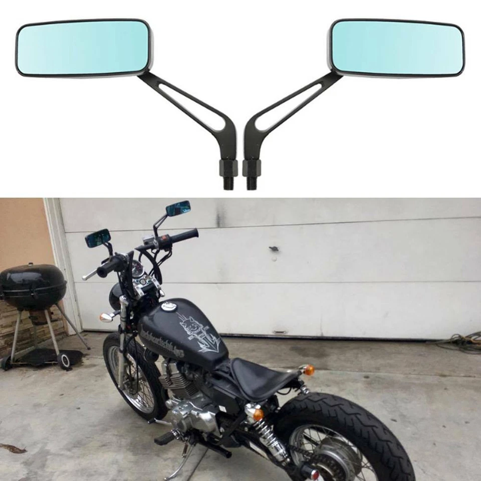 Черные прямоугольные мотоциклетные зеркала для Honda Rebel 250 CMX250C 300 CMX300 CMX500 - Изображение 1 из 4