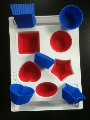 Mini Muffin, Silikon Backformen, Cup Cake, 10 Stück, Kinderbackformen, NEU TIP - Bild 1 von 4