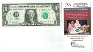 Billete de tenis automático John McEnroe JSA vintage firmado 1988 sin circular excelente - Imagen 1 de 2