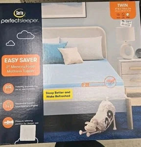 Serta-Perfect Sleeper-2" Easy Saver Memory Foam Mattress Topper-twin New Sealed - Picture 1 of 1