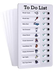 Chore Chart Memo Checklist Board Daily to Do List Planner With 10 Extra Sheets - Picture 1 of 7