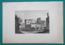 ITALY Petrarch's House in Arqua - 1834 Antique Print Engraving
