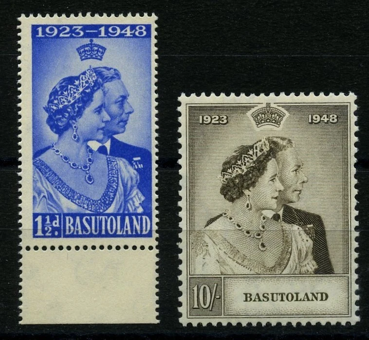 Basutoland 1948 Silver Wedding, mtd mint. SG36-37 - Image 1 of 1
