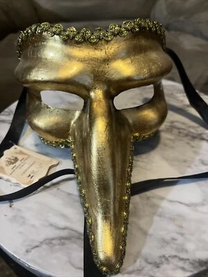 PIER ONE IMPORTS MASQUERADE MASK Hand Painted Made In Italy  - Image 1 of 4