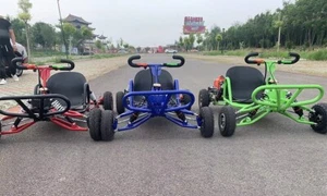 Off Road Kids Youth Gas Powered Go Kart 63cc Red Fun Toy 2 Stroke Engine 4 Color - Picture 1 of 21