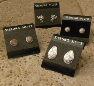 Pendientes de tachuelas de plata esterlina 925 Your Choice ¡Gran idea de regalo! - Imagen 1 de 20